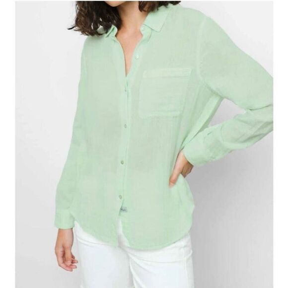 Rails x Revolve Ellis Gauze Mint Green Button Down Small Women - Picture 1 of 10